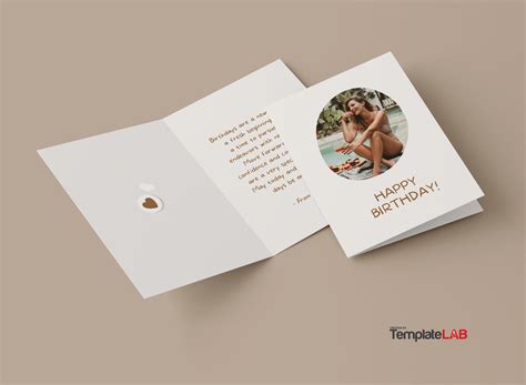 Four Fold Greeting Card Template