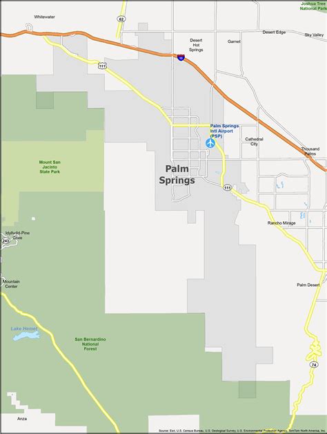 Palm Springs California Map Photos