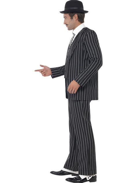 Costume Direct 1920s Mens Costume Vintage Gangster Pinstripe Suit