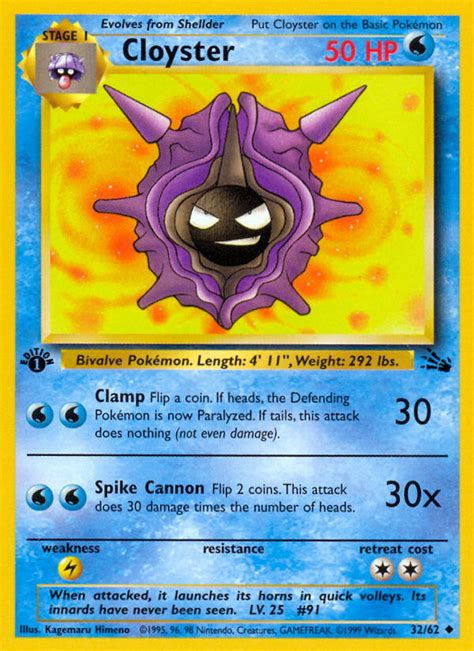 Cloyster Pokémon Myp Cards