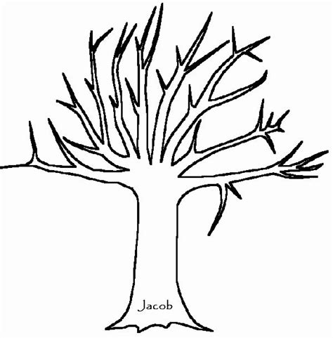 Tree Trunk Coloring Page Inspirational Jacob S Family Tree Craft Tree
