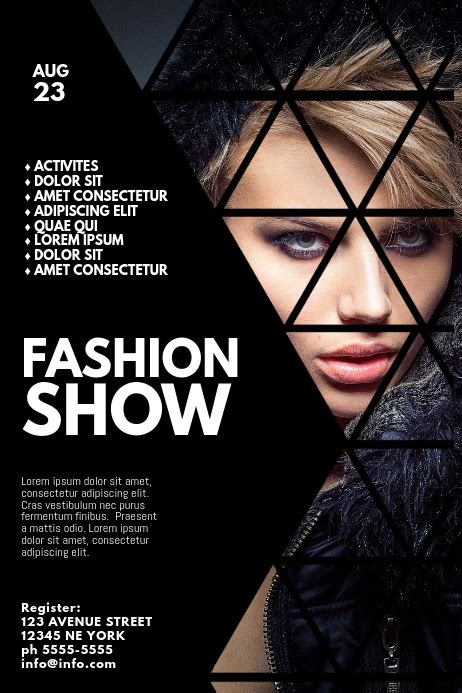 Fashion Show Flyer Template Fashion Poster Design Fashion Show