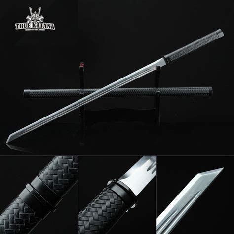 Handmade Manganese Steel Real Black Japanese Ninjato Ninja Swords With