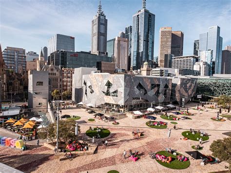 Fed Square Attraction Melbourne Victoria Australia