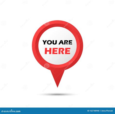 You Are A Pointer Here Marker Vector Icon Location Pointer Stock