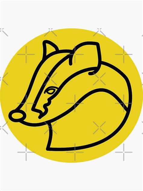 Yellow Badger Sticker For Sale By Alys Creative Redbubble