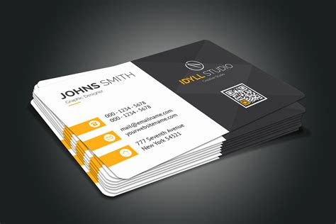 Logo and business card premium vector design eps + preview. Vector Name Card Template · Graphic Yard | Graphic ...