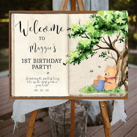 Our Little Honey Is Turning One Winnie The Pooh Etsy Ireland