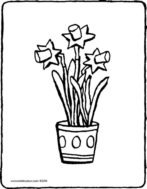 fleurs de Pâques en pot kiddicoloriage