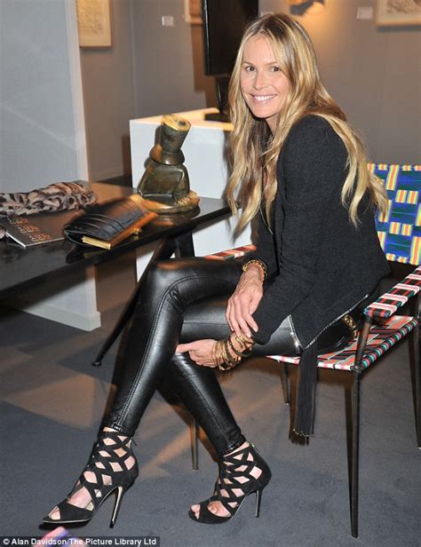 Elle Macpherson Shows Off Her Supermodel Legs In Dark Green As She Hits