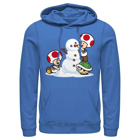 Nintendo Nintendo Mens Toad Snowman Hoodie