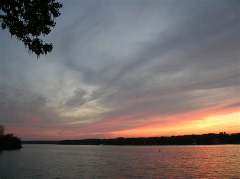 Sunset Over Lake Macatawa Michigan Lake Mac Feeds Into Flickr