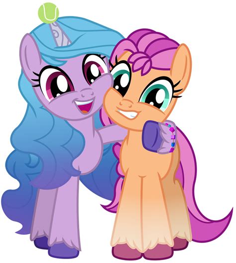 2790842 Safe Artistemeraldblast63 Izzy Moonbow Sunny Starscout