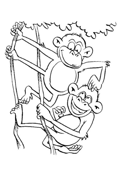 Monkey On Mom Coloring Page