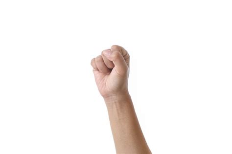 Premium Photo Male Clenched Fist Isolated On A White Background