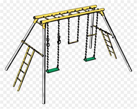 Swing Jungle Gym Playground Child Outdoor Playset Swing Set Clipart