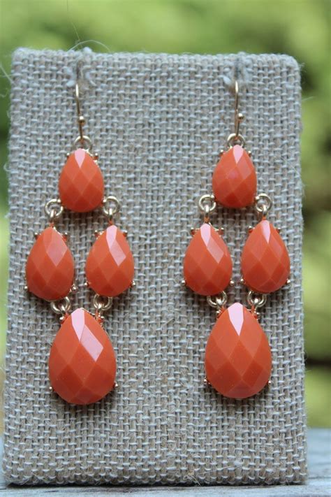 Orange Chandelier Earrings Chandelier Earrings Orange Chandeliers