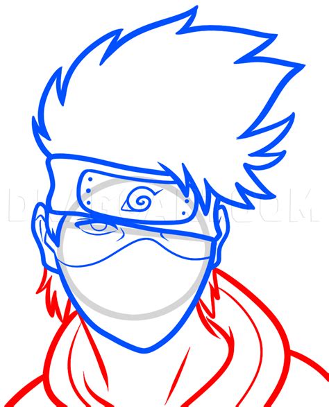 How To Draw Kakashi Easy Step By Step Drawing Guide By Dawn Dragoart Com Naruto Drawings