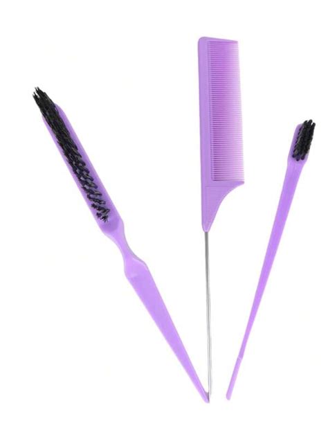 3 Pcs Slick Back Hair Brush Set Bristle Hair Brush Edge Control Brush