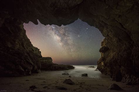 Apod 2015 July 7 The Milky Way From A Malibu Sea Cave