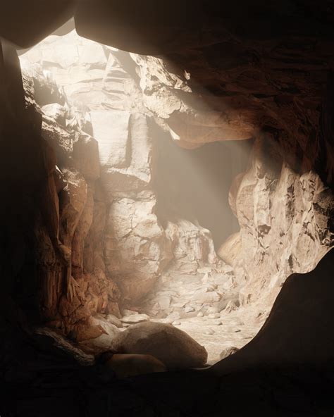 Cave Scene In Eevee Inspired By Unreal Engine 5 Environment Concept Art