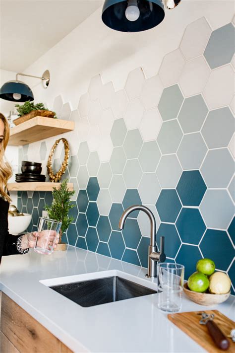 Hexagon Tile Kitchen Kitchen Wall Tiles Modern Hexagon Backsplash