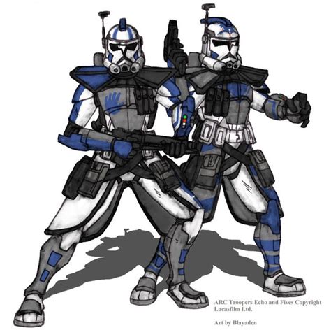 Arc Troopers Echo And Fives Colored By