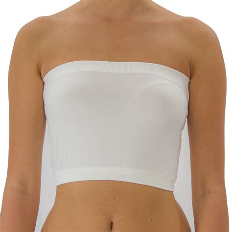 Td Collections Womens Basic Stretch Layer Seamless Tube Bra Bandeau Top