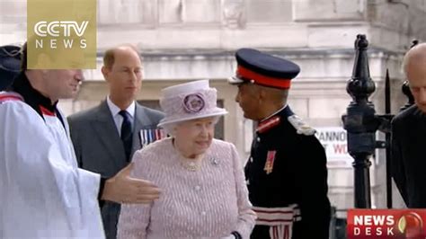 Queen Elizabeth Ii Leads V Day Ceremonies In Britain Youtube