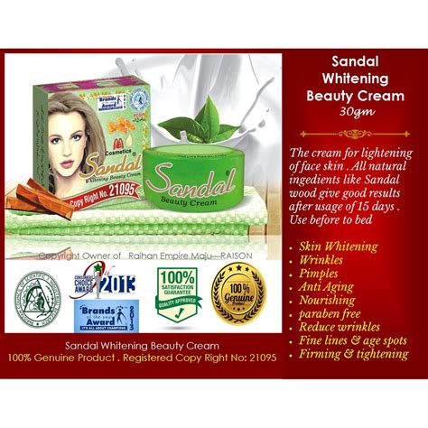 Sandal Whitening Beauty Cream 30gm Shopee Malaysia
