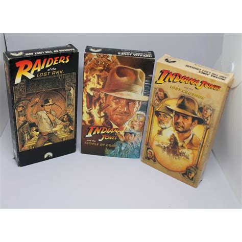 Indiana Jones Trilogy Vhs Lot Set Of Harrison Ford Last Crusade