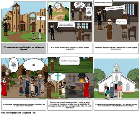 Evangelizacion en la Nueva España Storyboard by huchiha