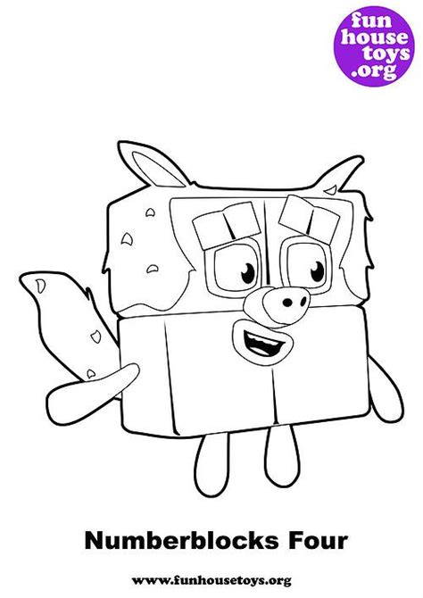 Numberblocks Coloring Pages 4 Fun House Toys Numberblocks Images And