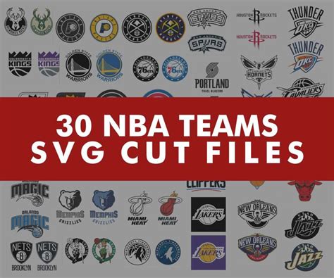 30 NBA Team Logo SVG Cut File Vector | Vectorency