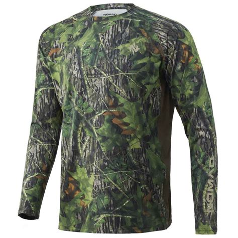 Nomad Mens Mossy Oak Shadow Leaf Pursuit Long Sleeve Hunting Shirt