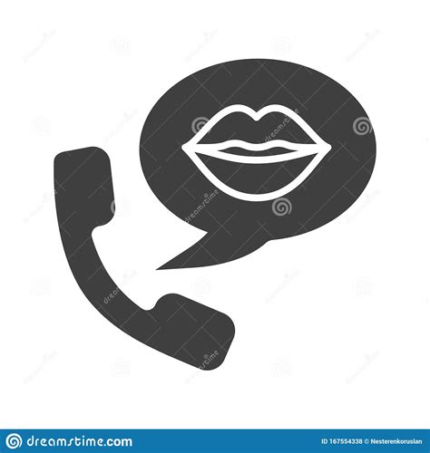 Phone Sex Glyph Icon Stock Vector Illustration Of Call