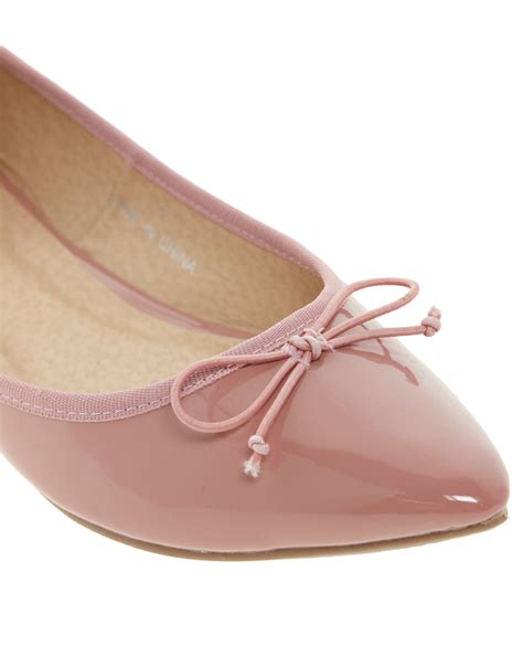 Lyst Asos Asos Live Pointed Ballet Flats In Pink