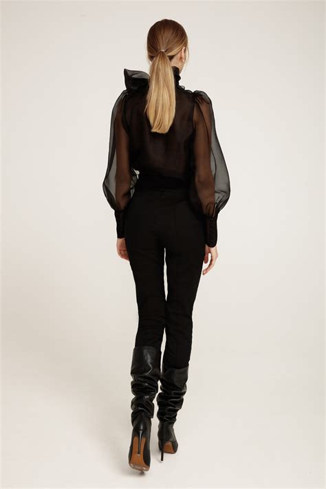 Flawless Black Bow Blouse Lita Couture