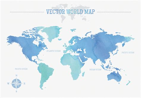 Watercolor World Map Vector Download Free Vector Art Stock Graphics