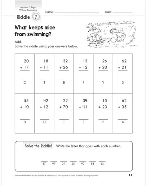 Solve The Riddles 6 And 7 Addition Printable Skills Sheets And Number