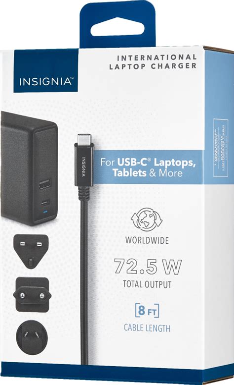 Insignia 65w 8 Ft International Laptop Charger For Usb C Laptops