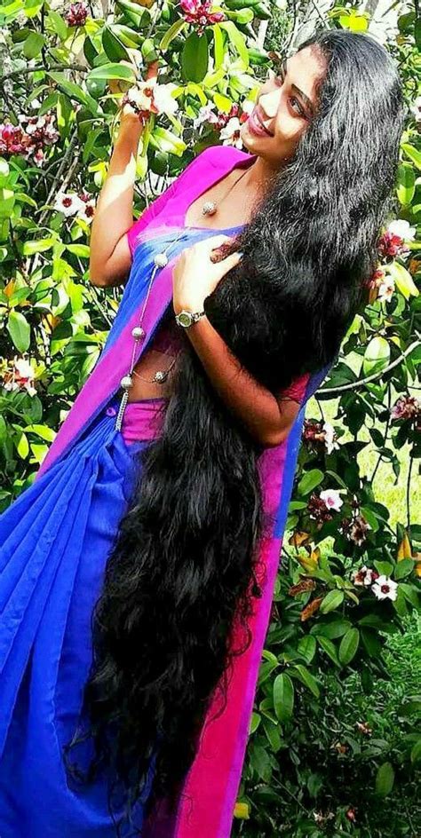 Pin By Preksha Pujara On Long Hair With Saree In 2022 Indian Long