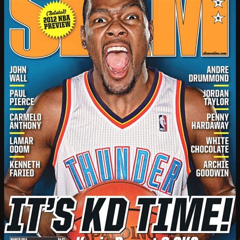 Okc Thunder Kevin Durant Slam Magazine Nba Pictures Kobe Bryant