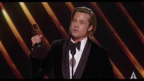 Brad Pitt Wins Best Supporting Actor Youtube