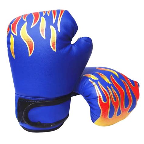 1 Pair Kids Children Boxing Gloves Professional Flame Mesh Breathable