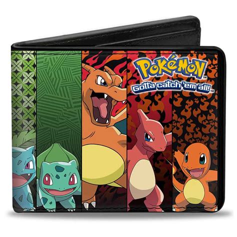 Buckle Down Wallet Bifold Pu Kanto Starter Pokemon Evolution Panels Pokemon Logo