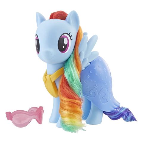 My Little Pony Toy Rainbow Dash Dress Up Figure Blue 6 Inch Pony With