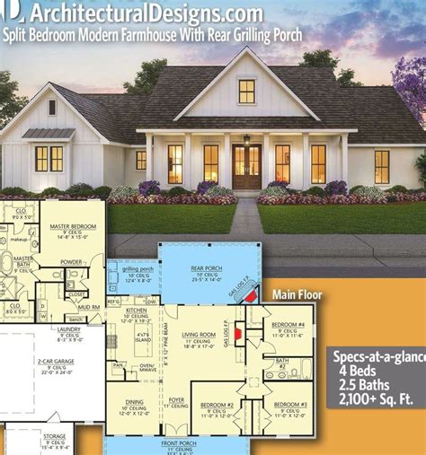 Architectural Designs Home Plan 56440sm Gives You 4 Bedrooms 25 Baths
