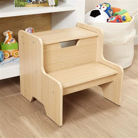 Free shipping on qualified orders. Wooden Step Stool - Natural - A2Z Science & Learning Toy Store