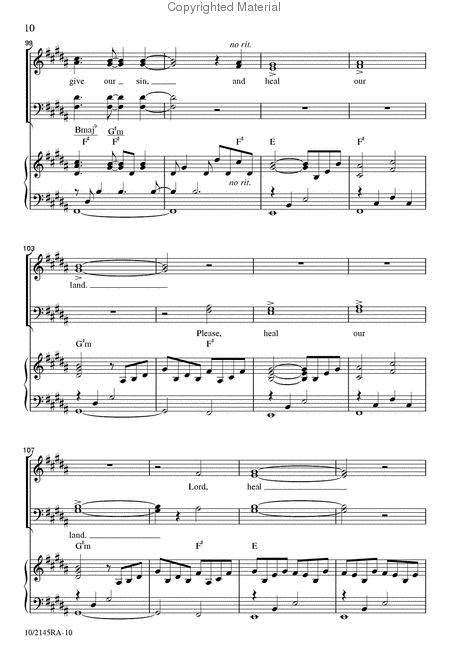 Michael card | время : Heal Our Land By Wesley Putnam - Octavo Sheet Music For SATB Choir (Buy Print Music LO.10-2145RA ...